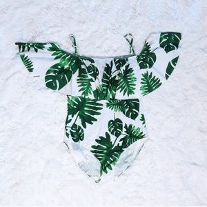 ROSEGAL One Piece Palm Leaf Swimsuit